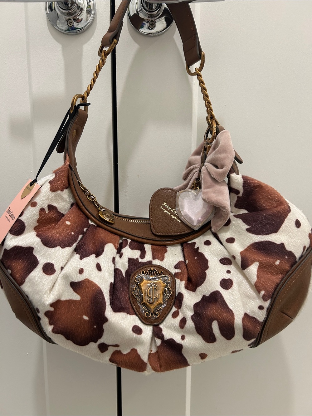 Juicy Couture Exclusive (NWT) Romance Cow Print Hobo Bag